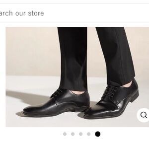 NWB Perry Ellis Classic Black Leather Men's Dress Shoes size 11.5